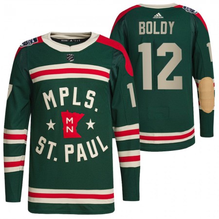 Minnesota Wild Matt Boldy 12 2022 Winter Classic Authentic Shirt - Mannen
